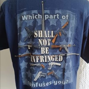 🇺🇸3/$20 NEW Men’s Blue “Shall Not Be Infringed” Tee Medium, Large